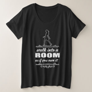 Inspirerend vrouw plus T-shirt formaat