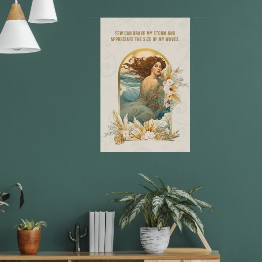 Inspirerend vrouw Storm Mantra Poster (Woonkamer 1)