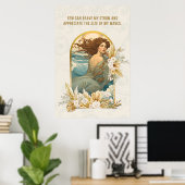 Inspirerend vrouw Storm Mantra Poster (Thuiskantoor)