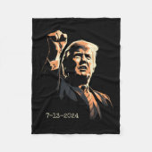 Inspirerend vuistpomp 13 juli 2024 fleece deken (Voorkant)