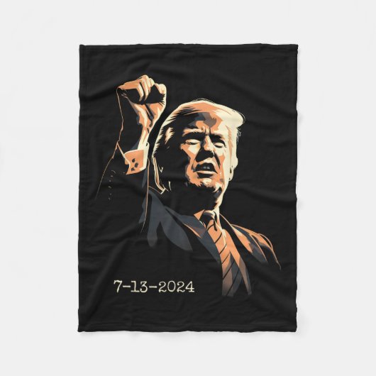 Inspirerend vuistpomp 13 juli 2024 fleece deken (Voorkant)