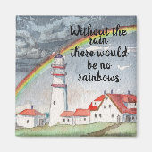 Inspirerend vuurtoren voor rood en wit, regenboog magneet (Voorkant)