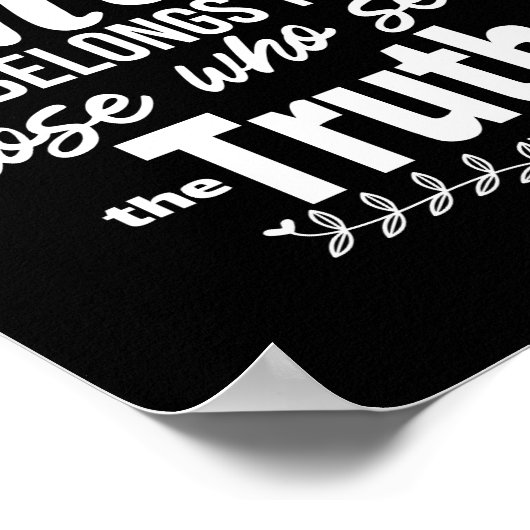 Inspirerend waarheidsofferte poster (Hoek)