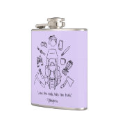 Inspirerend Wandelen Vinyl Wrapped Kolf Heupfles (Links)