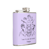 Inspirerend Wandelen Vinyl Wrapped Kolf Heupfles (Rechts)