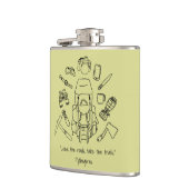 Inspirerend Wandelen Vinyl Wrapped Kolf Heupfles (Links)