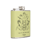 Inspirerend Wandelen Vinyl Wrapped Kolf Heupfles (Rechts)