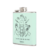 Inspirerend Wandelen Vinyl Wrapped Kolf Heupfles (Links)