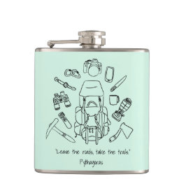 Inspirerend Wandelen Vinyl Wrapped Kolf Heupfles