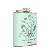 Inspirerend Wandelen Vinyl Wrapped Kolf Heupfles (Rechts)