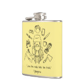 Inspirerend Wandelen Vinyl Wrapped Kolf Heupfles (Links)