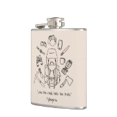 Inspirerend Wandelen Vinyl Wrapped Kolf Heupfles (Links)