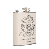 Inspirerend Wandelen Vinyl Wrapped Kolf Heupfles (Rechts)