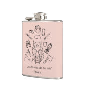 Inspirerend Wandelen Vinyl Wrapped Kolf Heupfles (Links)