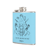 Inspirerend Wandelen Vinyl Wrapped Kolf Heupfles (Links)