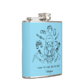 Inspirerend Wandelen Vinyl Wrapped Kolf Heupfles (Rechts)