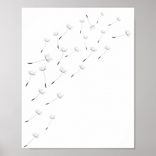 Inspirerend wandkunst, Natuur Dandelion Poster (Voorkant)