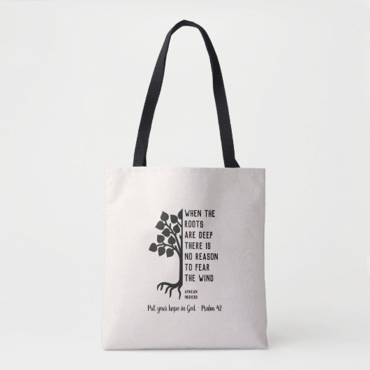 Inspirerend WANNEER DE WEGEN DIEP AANgepast ZIJN Tote Bag (Voorkant)