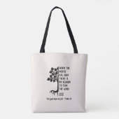 Inspirerend WANNEER DE WEGEN DIEP AANgepast ZIJN Tote Bag (Achterkant)