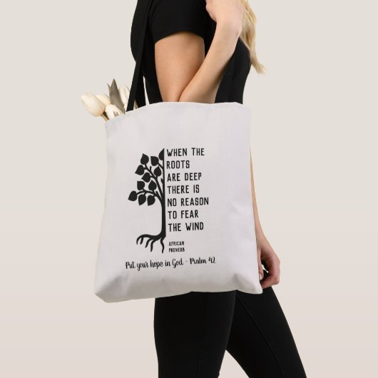 Inspirerend WANNEER DE WEGEN DIEP AANgepast ZIJN Tote Bag (Dichtbij)