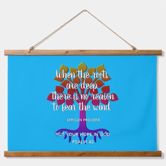 Inspirerend WANNEER DE WEGEN DIEP Christelijk ZIJN Hangend Wandkleed (Voorkant)