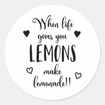 Inspirerend wanneer het leven je citroenen Sticker