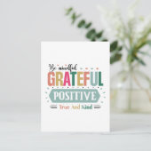 Inspirerend ware soort mindful dankbaar positief briefkaart (Staand voorkant)