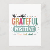 Inspirerend ware soort mindful dankbaar positief briefkaart (Voorkant)