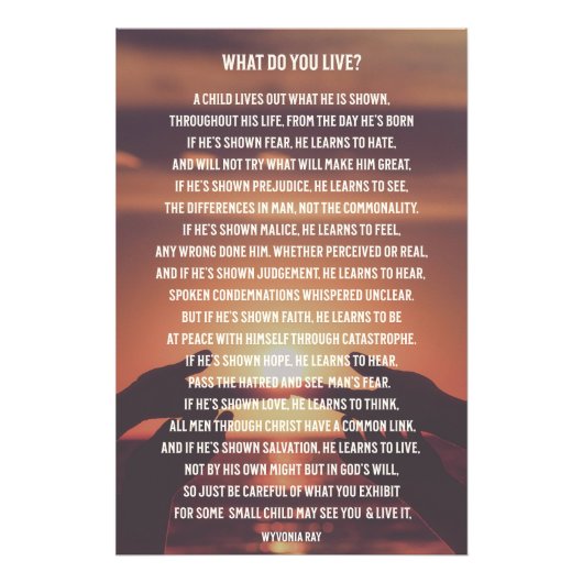 Inspirerend Wat leef je /Fotovergroting Foto Afdruk (Voorkant)