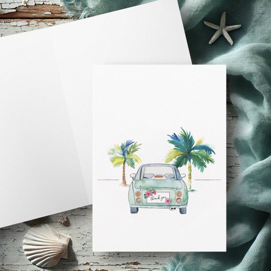 Inspirerend Waterverf Cute Tropical Car Florida Kaart