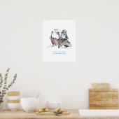 Inspirerend Waterverf Pelicans Poster (Keuken)