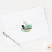 Inspirerend Waterverf van de Quote Quote Bird Art Ronde Sticker (Envelop)