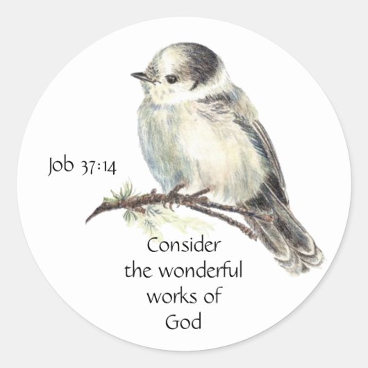 Inspirerend Waterverf van de Quote Quote Bird Art Ronde Sticker (Voorkant)