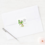 Inspirerend Waterverf van de Quote Quote Bird Art Vierkante Sticker (Envelop)