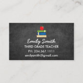 Inspirerend Waterverf van leraar Apple Chalkboard Visitekaartje (Voorkant)