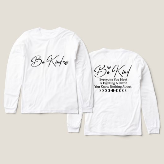 Inspirerend Wees Aardig Tri-Blend Shirt (Design voorkant /achterkant)
