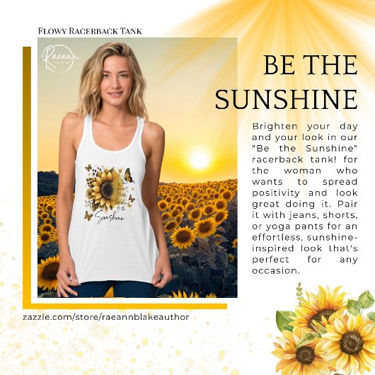 Inspirerend wees de Zonneschijn Golvend Tanktop me
