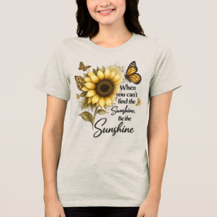 inspirerend Wees De Zonneschijn/Zonnebloem Tri-Blend Shirt