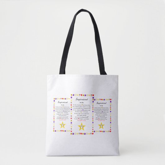 Inspirerend "wees zoals" gedicht Spirituele Canvas Tote Bag (Voorkant)