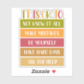 Inspirerend Wellness Quote Sticker (Vel)