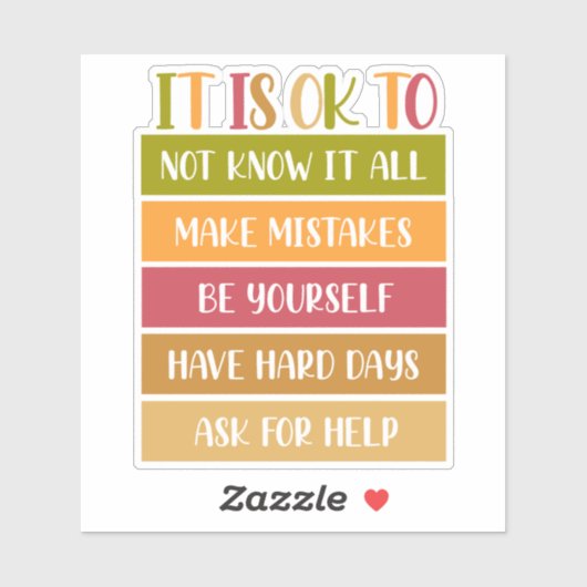 Inspirerend Wellness Quote Sticker (Vel)