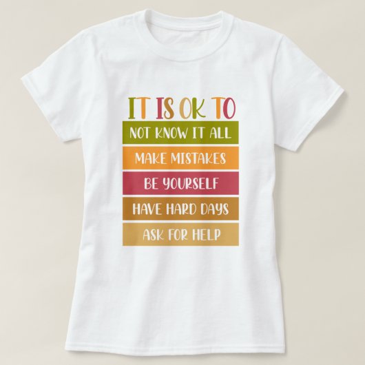 Inspirerend Wellness Quote T-shirt (Design voorkant)