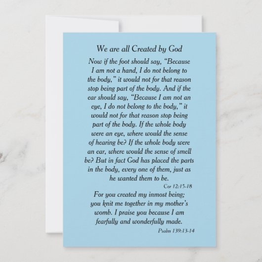 Inspirerend Wenskaart (Achterkant)