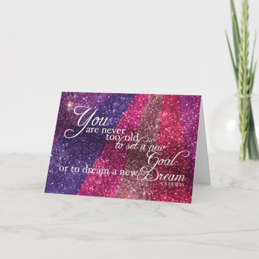 Inspirerend Wenskaart Glittery Kaart (Voorkant)