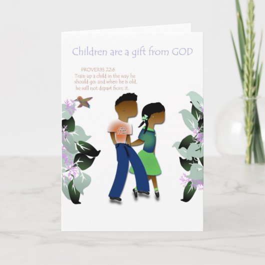 Inspirerend wenskaart kaart (Voorkant)