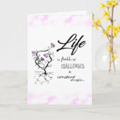 Inspirerend wenskaart kaart (Gele Bloem)