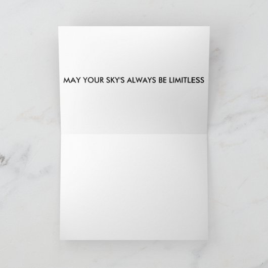 Inspirerend Wenskaart van een vliegtuig Kaart (Binnen)