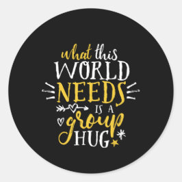 Inspirerend Wereldvredesgroep zonder oorlog Ronde Sticker