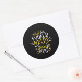Inspirerend Wereldvredesgroep zonder oorlog Ronde Sticker (Envelop)