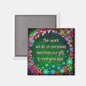 Inspirerend werk zelf citeren  trendy magneet (Voorkant / Achterkant)